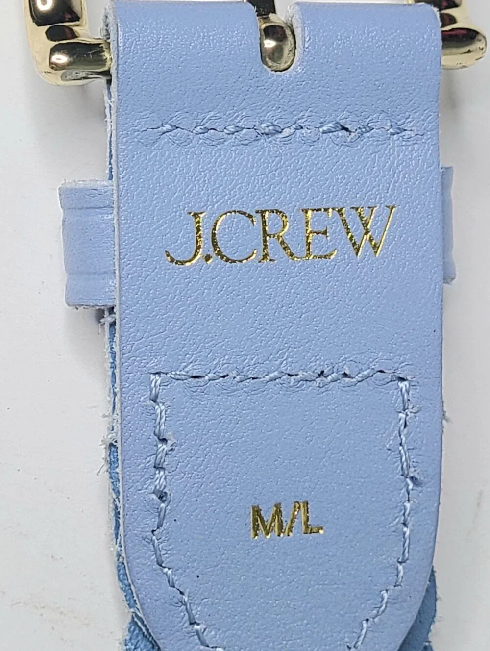J. Crew Powder Blue Woven Braided Genuine Leather Belt
